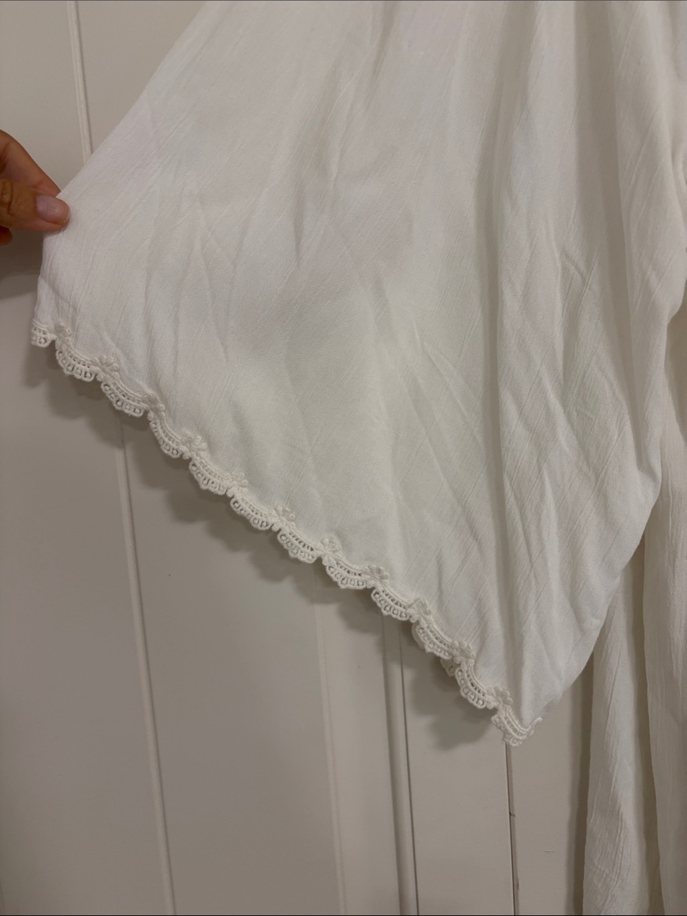 Anthropologie White Crochet Yoke Peasant Tunic - Picture 4 of 8